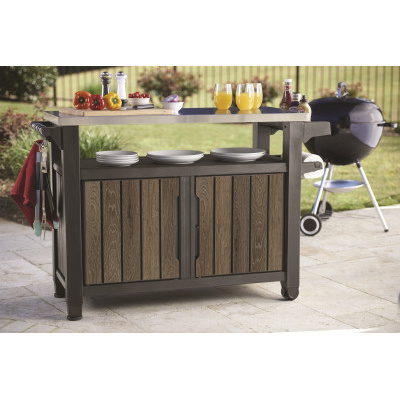 Keter grilovací stolek Deco Unity XL jasan